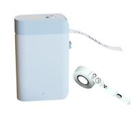 Makamsui Máquina etiquetadora con cinta, portátil, recargable, inalámbrica, Bluetooth, mini impresora de etiquetas integrada, herramienta de impresión térmica para oficina, pequeñas empresas,