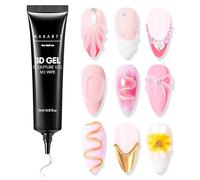 Makartt 3D Sculpting Gel - 15g Rhinestone Glue Pegamento para Uñas Profesional 3D Nail Art Gel UV LED para Esculturas de Uñas Diseño de Manicura DIY Casa