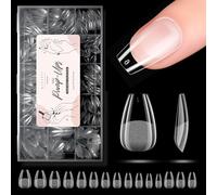 Makartt 510 puntas de uñas cortas de bailarina para extensiones de gel, 510 unidades, semimate, uñas de gel suave, pre-repuestas, no requiere limar, uñas postizas, 15 tamaños