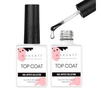 Makartt Gel de laca superior 2,10 ml, lámina de uñas de esmalte ultravioleta sin necesidad de limpiar la laca superior, secado rápido, sostenible durante 21 días