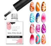 Makartt Gel de Transferencia de Láminas Pegamento de Gel de Aluminio para Uñas para Arte de Uñas Pegatinas Adhesión Fuerte Soak Off Salon DIY UV Lámpara LED Requerida 15ML