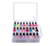 Makartt Organizador de esmalte de uñas - Soporte universal transparente para 48 botellas, estuche organizador de esmalte de uñas de gel resistente portátil con 8 separadores ajustables, ahorro de