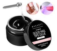 Makartt Pegamento de uñas de gel fijo, transparente, 15 ml, para uñas postizas, extrafuerte, uñas sólidas, pegamento UV, antiadherente, transparente
