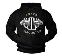 MAKAYA Biker Sudadera Moto Sweatshirt Motociclista - Boxer Aircooled Hoodie Motera Regalo Motero Negra XXXXL