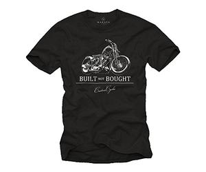 MAKAYA Built Not Bought - Camisetas Moteras Hombre - Talla L