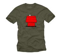 MAKAYA Camiseta con Perro Hombre - Dog - Verde XXXL
