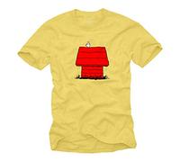 MAKAYA Camiseta con Perro Hombre - Snoop Dog - Amarillo XXXL