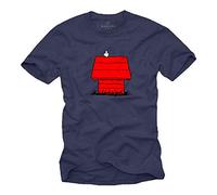 MAKAYA Camiseta con Perro Hombre - Snoop Dog - Azul L
