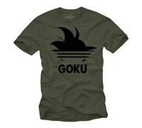 MAKAYA Camiseta Goku para Hombre - Pelo Dragon Hair Roshi Son Master Ball Gris XXXL