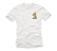 MAKAYA Camiseta Hombre Divertida dragón - diseño Retro con cocodrilo y Logo pequeño