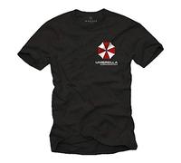 MAKAYA Camiseta Hombre Estampado - Umbrella Corporation Logo - T-Shirt Resident Evil Manga Corta Talla Grande XXXL