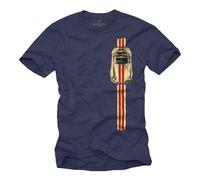 MAKAYA Camiseta Hombre Motorsport - Coche de Carreras y Tuning Retro - algodón 100% para Fans de Autos Deportivos clásicos - Regalo Original para Chicos Hombres y niños Azul L