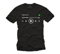MAKAYA Camiseta Musica Electronica Cancion Playlist Song Artista T-Shirt con Mensaje Gracisoso Negra Talla XXXXL