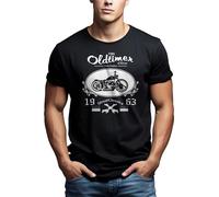 MAKAYA Camisetas con Dibujos de Motos - Bonneville Hombre Negra XL