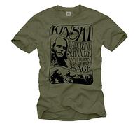 MAKAYA Camisetas con Frases Originales Klaus KINSKI Verde L