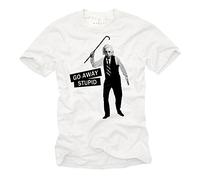 MAKAYA Camisetas Frikis Hombre - GO Away Stupid - Einstein XL