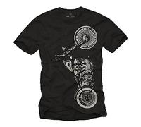 MAKAYA Ropa de Moto Hombre - Camiseta Negra M