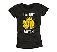 MAKAYA Son Goku Camiseta - Super Saiyan - Dragon Negra M