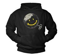 MAKAYA Sudadera con Capucha Hombre Mono - diseño Chill out Zen meditación algodón gráfico Casual Regalo Original para Amantes de los Animales el Yoga el Estilo Urbano y el Relax Negro L