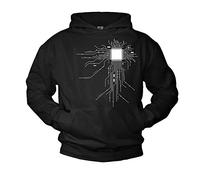 MAKAYA Sudadera Friki Hombre - Sweatshirt con Capucha Videojuegos CPU Negra Gaming Hoodie XXL