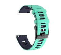 MAKAZHZZRM Compatible Fit For Samsung Gear S3 Frontier Band 20 mm 22 mm Silicona Compatible Fit For Samsung Galaxy Watch 42 mm 46 mm/3 41 mm 45 mm/Active 1/S2 Correa de pulsera(Mint black,20mm)
