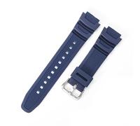 MAKAZHZZRM Correa de reloj antipolvo compatible Fit For Casio W218h AE-1200/1100 SGW-300 MRW-200, correa de silicona de resina resistente al agua.(Dark Blue-Steel-K5)