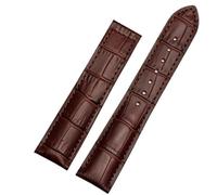 MAKAZHZZRM Correa de reloj compatible Fit For Omega Speedmaster Butterfly Flying Strap Rado Diamond Master Crystal Gem Series Correa de reloj negra de 20 mm(Brown-None,18mm)