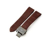 MAKAZHZZRM Correa de reloj de cuero compatible Fit For Cartier Sandoz Santos 100, resistente al agua y al sudor, for hombre y mujer, de 20 mm y 23 mm.(Brown-Black-Z8,23mm)