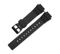 MAKAZHZZRM Correa de resina compatible Fit For Casio MRW-200H, S300 y LRW-200H.(Black-black)