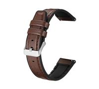 MAKAZHZZRM Correa de silicona y cuero de 20 mm y 22 mm for Mibro Watch Lite2 Sport. Compatible Fit For Mibro C3 C2/A1 A2/X1/Lite 3 Pro/Air/Color.(Coffee si,22mm Width)