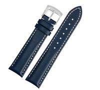 MAKAZHZZRM Correas de reloj compatibles Fit For Breitling Aviation Timing Serie 1 AB0120 Avengers V17311 Blackbird Correa de cuero(Blue White-steel,24mm)