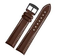 MAKAZHZZRM Correas de reloj compatibles Fit For Breitling Aviation Timing Serie 1 AB0120 Avengers V17311 Blackbird Correa de cuero(Brown whiteBlack,24mm)
