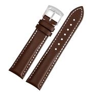 MAKAZHZZRM Correas de reloj compatibles Fit For Breitling Aviation Timing Serie 1 AB0120 Avengers V17311 Blackbird Correa de cuero(Brown white-steel,22mm)