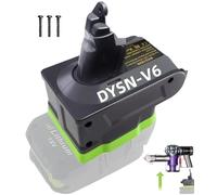 MAKBOS Adaptador de batería Ryobi para Dyson V6, para aspiradora Dyson V6 Series, conversión para batería Ryobi de 18 V para reemplazar la batería Dyson V6 SV03 SV04 SV09 DC62 DC59 Animal Absolute