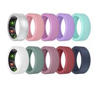 MAKCPOIMER Paquete de 10 fundas de anillo para anillo Oura Gen 4/3, protector de anillo de silicona para RingConn Gen 2/1, accesorios de entrenamiento para hombres y mujeres (los 10 colores-1, S (6/7