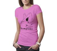 Makdi Breakfast of Champions Parody Camiseta Rosa de Mujer Size M