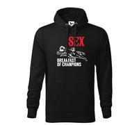 Makdi Breakfast of Champions Sex Parody Sudadera con Capucha Negra Unisex Size XXL