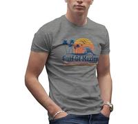 Makdi Gulf of Mexico Since 1672 Retro Vintage Beach Camiseta De Hombre Gris Size XL