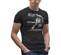 Makdi Steve Mcqueen Biker Motorcycle Cool Classic Retro How Are Your Brakes Camiseta De Hombre Negra Size XL