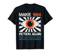 Make 1984 Fiction Again Dystopian Distressed Camiseta
