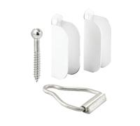 Make-2-Fit PL 8103 Set 1-9/16 in. x 1-1/2 in for Use with Double Hung 2 Hangers and 1 Latch White
