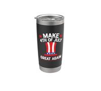 Make 4th Of July Great Again Hat Indepedence Day Patriotic Vaso térmico de acero inoxidable de doble pared