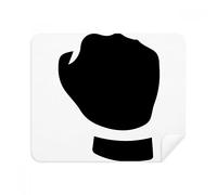 Make A Fist Gesture Silhouette - Juego de 2 paños limpiadores de pantalla para teléfono y gafas, tela de ante