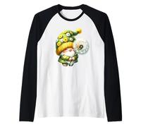 Make A Little Wish Dandelion Gnome Graphic For Gardening Mom Camiseta Manga Raglan