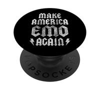 Make America EMO Again Elder EMO Grunge Punk Goth Gothic PopSockets PopGrip Adhesivo