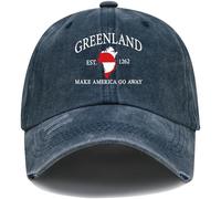 Make America Go Away, gorra de béisbol de Groenlandia, gorra de béisbol Make America Go Away, Azul marino-PN-1, 53