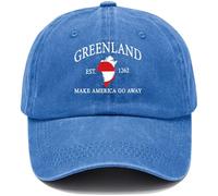 Make America Go Away, gorra de béisbol de Groenlandia, gorra de béisbol Make America Go Away, Azul zafiro-NZ-1, 53