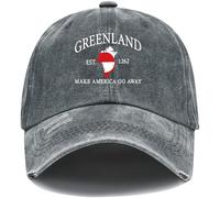 Make America Go Away, gorra de béisbol de Groenlandia, gorra de béisbol Make America Go Away, Gris-PN-1, 53