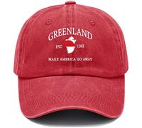 Make America Go Away, gorra de béisbol de Groenlandia, gorra de béisbol Make America Go Away, Rojo-NZ-1, 53
