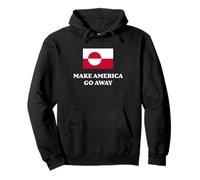 Make America Go Away, Greenland Flag Sudadera con Capucha
